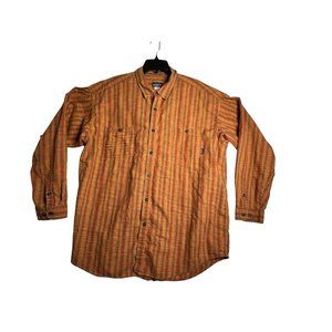 Men's Striped Orange Shirt